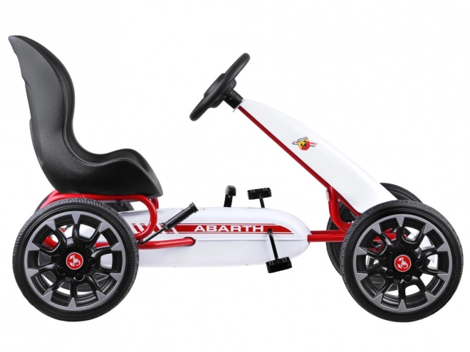 GOKART ABARTH na pedálech Velká měkká kola PA0167 – Bílá