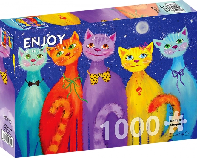 ENJOY Puzzle usměvavé kočky 1000 dílků
