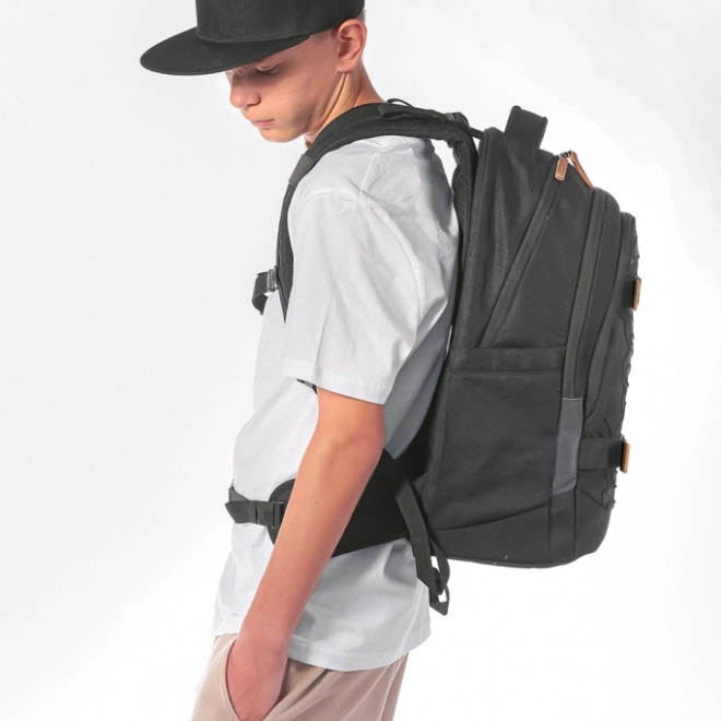 Školní Set Baagl Skate Max Darkness: Batoh, Penál a Sáček