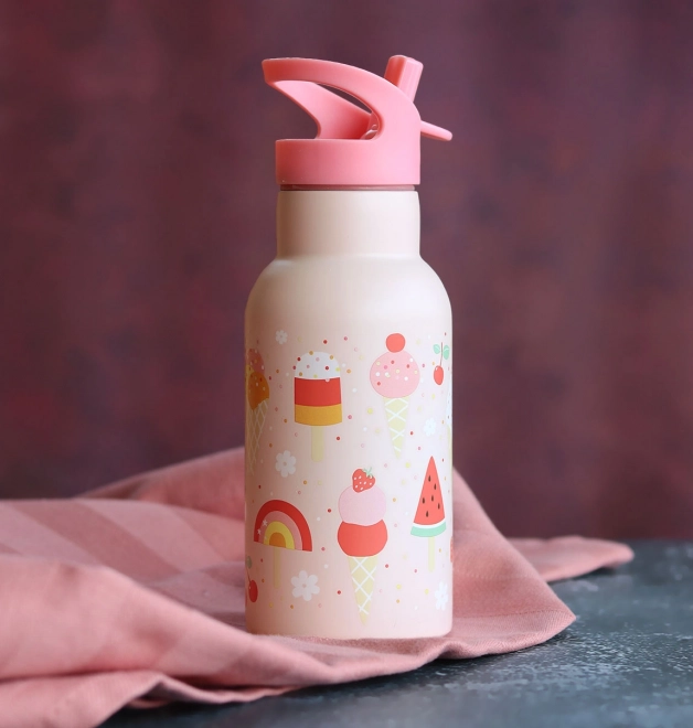 A Little Lovely Company Nerezová lahev na pití 500 ml – Zmrzlina