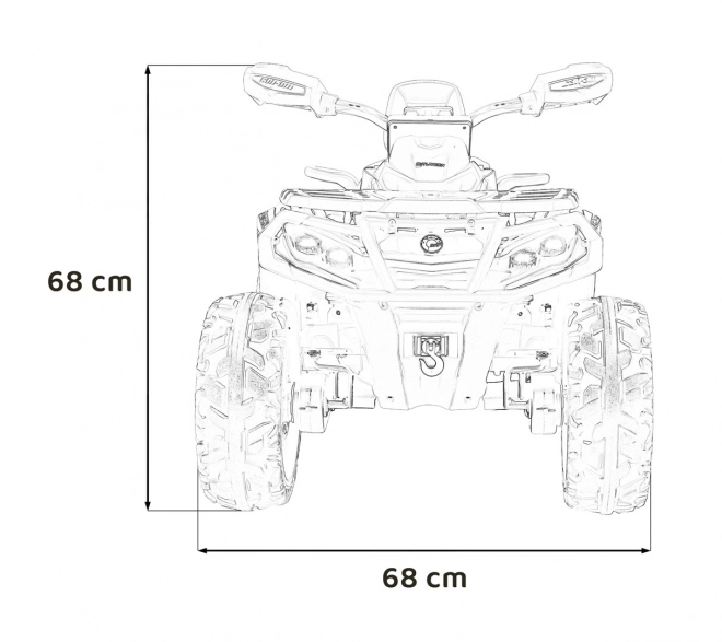 Růžový čtyřkolka Can-Am Outlander ATV