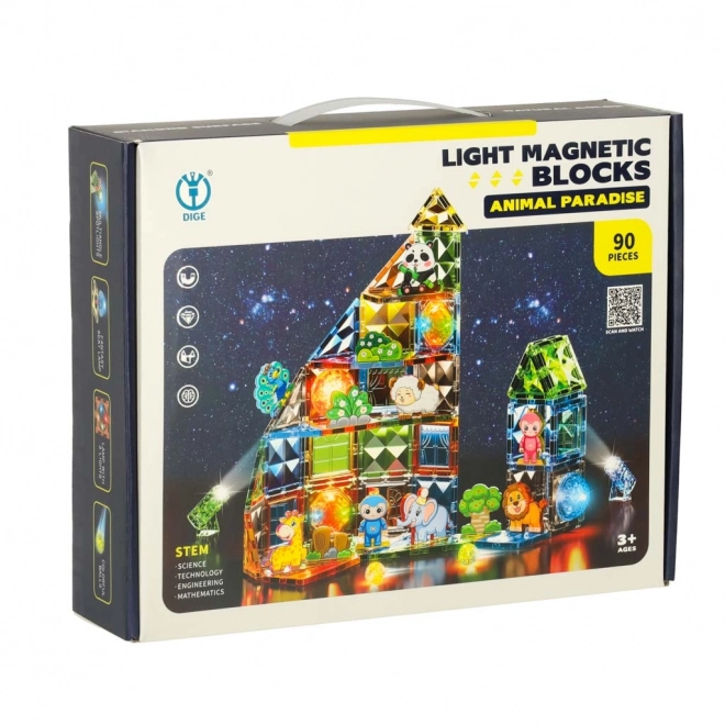 Svítící magnetické kostky pro děti