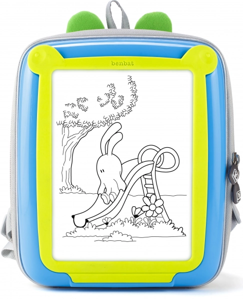 Dětský batůžek GoVinci Blue/Green s kreslící galerií