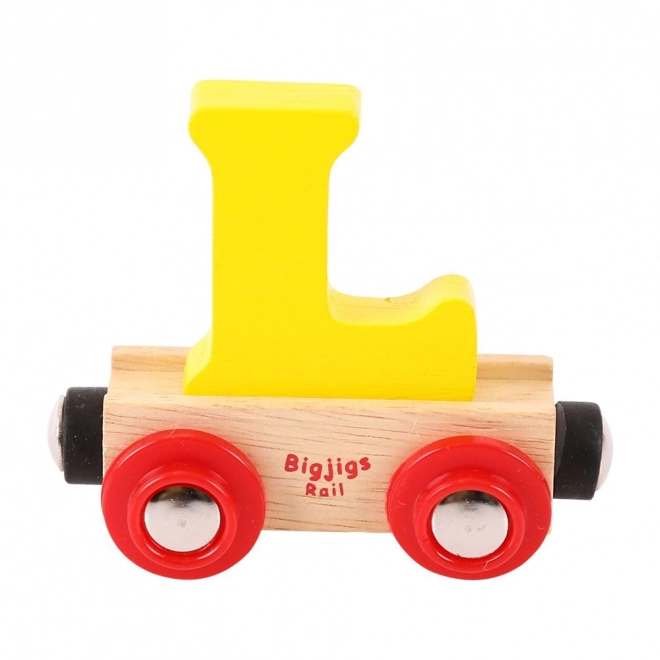 Bigjigs Rail Vagónek dřevěné vláčkodráhy - Písmeno L
