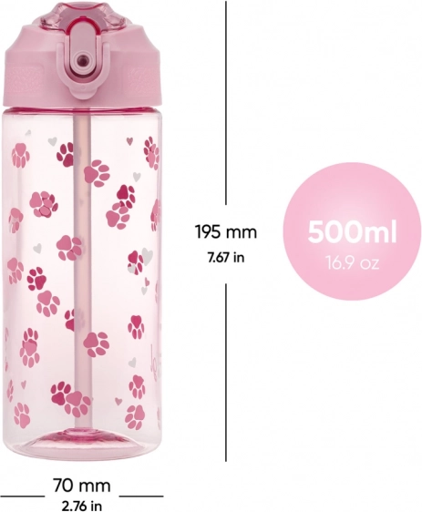 Trvanlivá lahev na pití Baagl Tlapky 500 ml