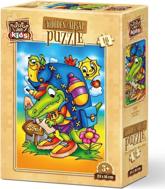 Dřevěné puzzle Cesta do školy od ART PUZZLE