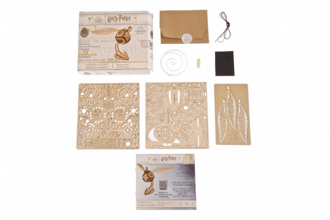 Ugears 3D dřevěné mechanické puzzle Zlatonka, Harry Potter