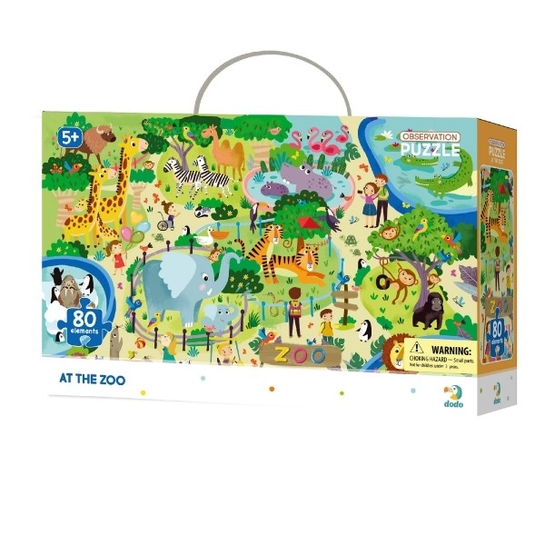 Puzzle s hledáním obrázků ZOO 80 dílků