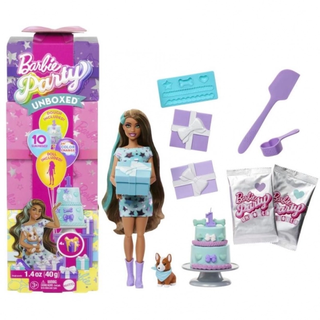 Party Reveal Barbie - tyrkysová