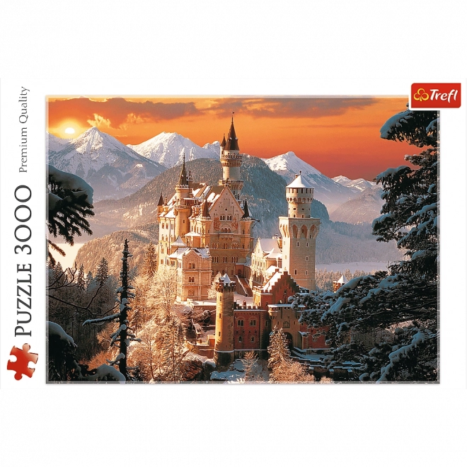 Puzzle Zimní zámek Neuschwanstein 3000 dílků 116x85cm v krabici 40x27x9cm