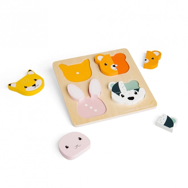 Dřevěné vkládací puzzle s počítáním Bigjigs Toys