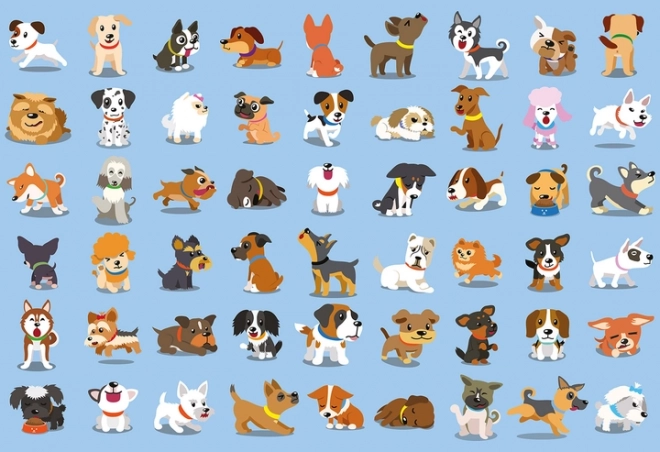 Puzzle se samolepkami Pejsci 250 dílků