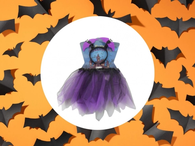 Halloweenský kostým netopýří sukně a čelenka