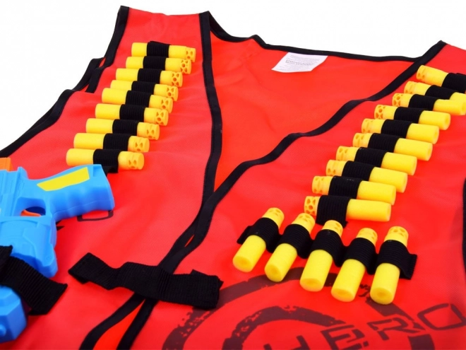 Sada vesty a nábojů pro Nerf – Červená