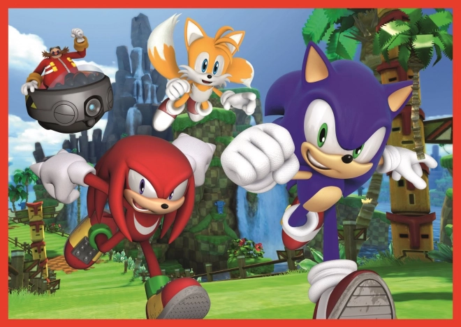 Puzzle 4v1 Sonic/Sonic The Hedgehog 28,5x20,5cm v krabici 28x28x6cm