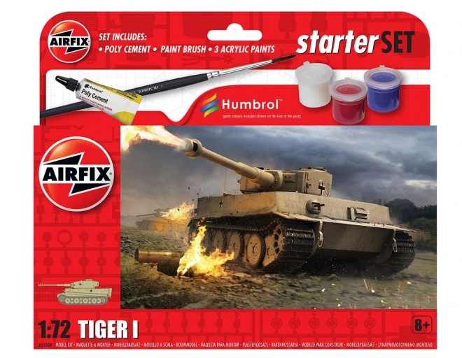 Plastikový model Tiger I v malém setu
