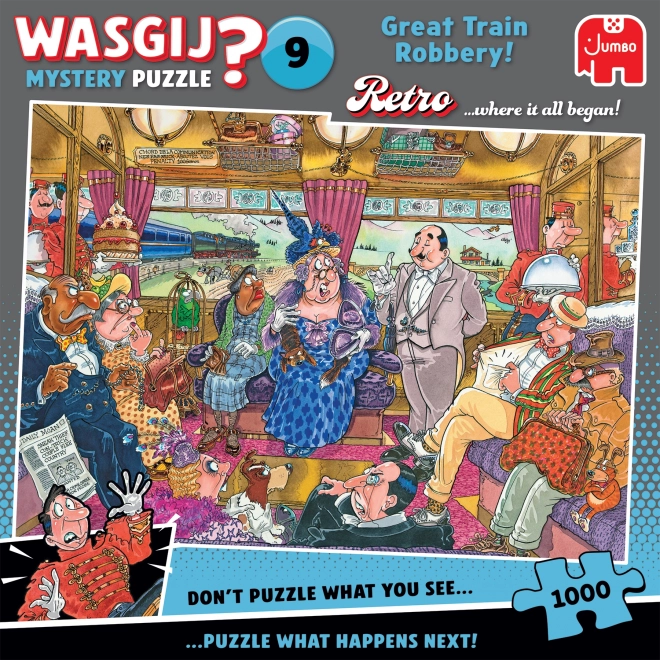 Jumbo Puzzle Wasgij Mystery 9: Velká vlaková loupež 1000 dílků
