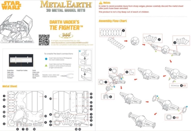METAL EARTH 3D puzzle Star Wars: Darth Vader's Tie Fighter