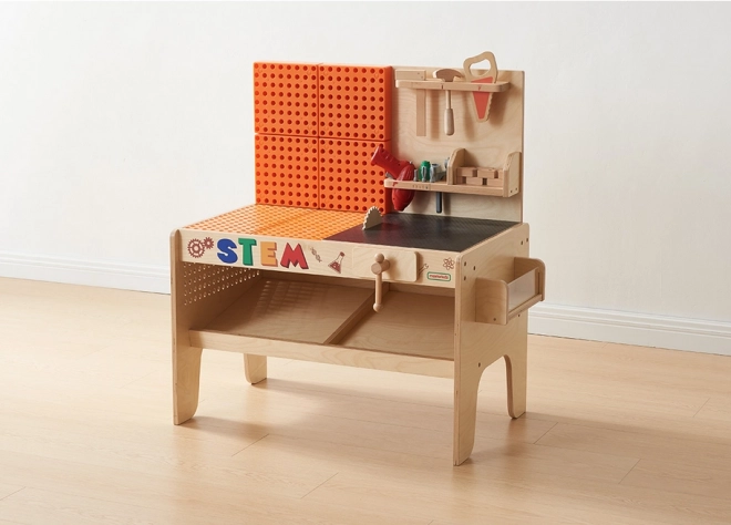 Dřevěná dílna XXL Montessori STEM s nástroji