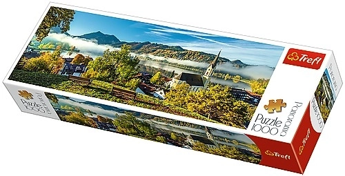 Panoramatické puzzle Nad jezerem Schliersee 1000 dílků