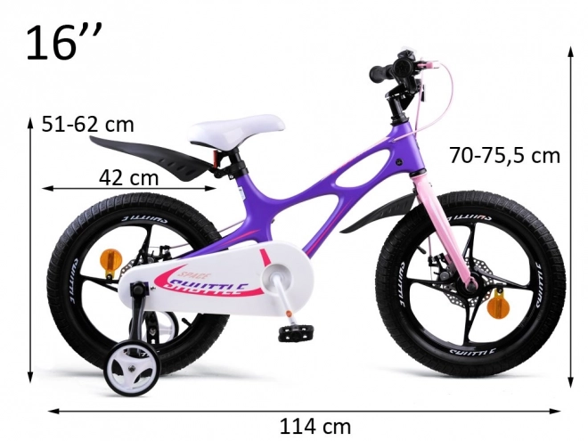 Dětský kolo Royal Baby Space Shuttle 16" – Fialová