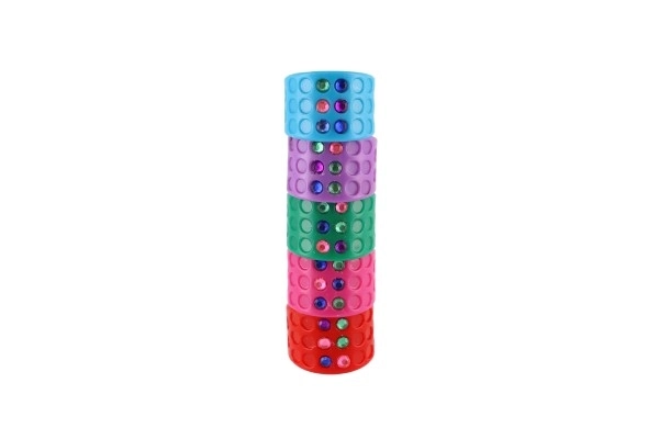 Prstýnky kreativní sada plast v krabičce 12x21x3,5cm 12ks v boxu