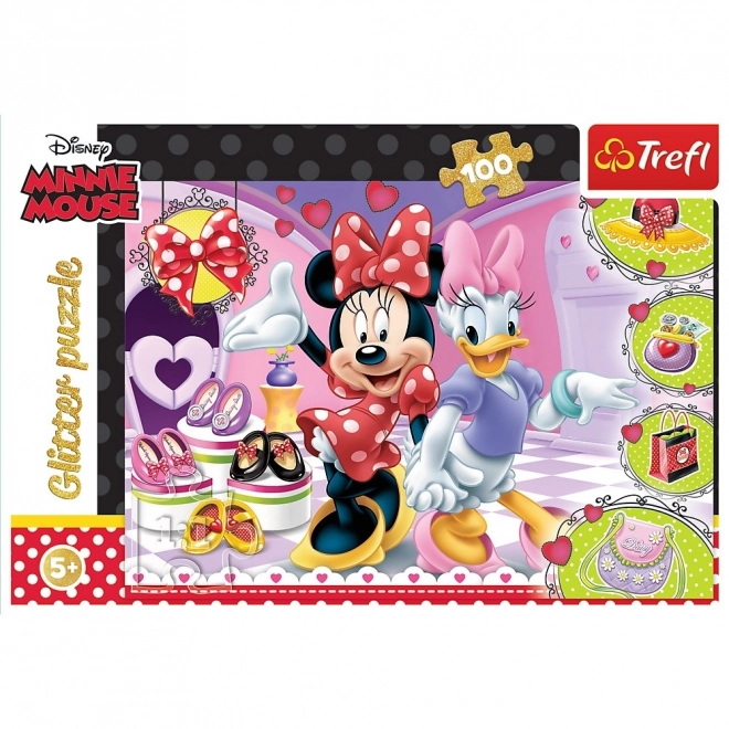 Puzzle 100 dílků Minnie a Třpytky