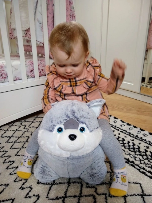 Plyšový polštářek husky