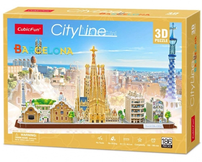 3D puzzle City Line Barcelona
