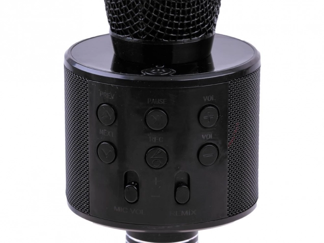 Bezdrátový karaoke mikrofon s reproduktorem – Černá