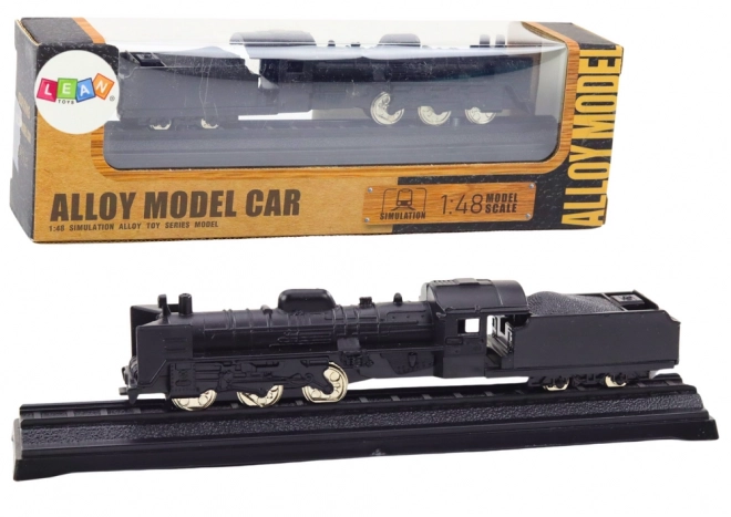 Sběratelský model vlaku Lokomotiva Vagón 1:48 Kovový černý