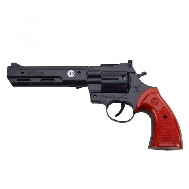 Dětský revolver na kapsle zvuk černý