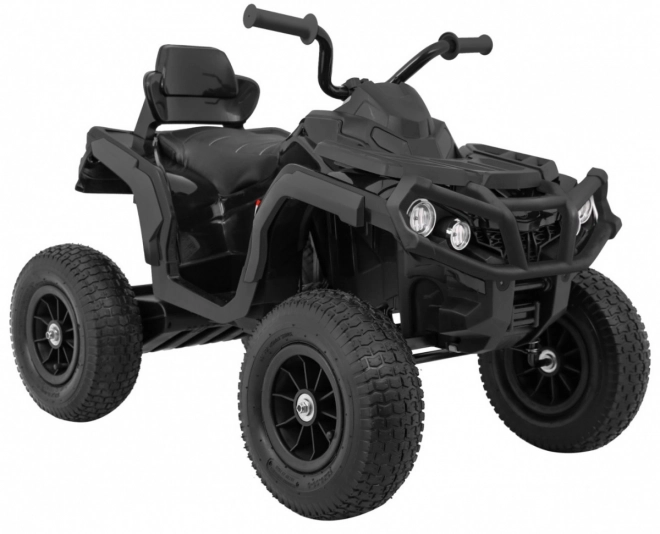 Dětská čtyřkolka ATV Air battery quad Black + nafukovací kola + rádio MP3 + pomalý start