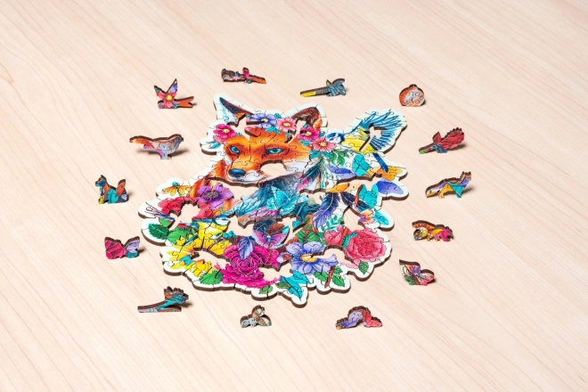 Dřevěné puzzle Barevná liška 150 dílků