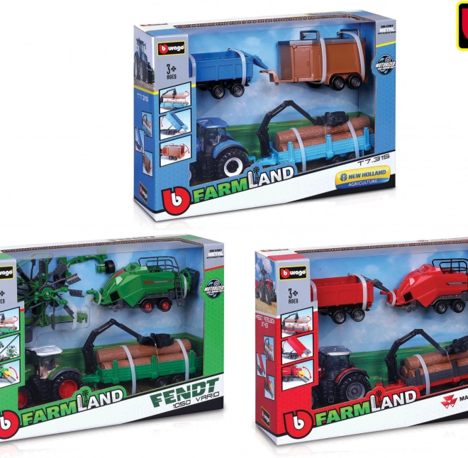 Bburago 10cm Farm traktor dárkový set