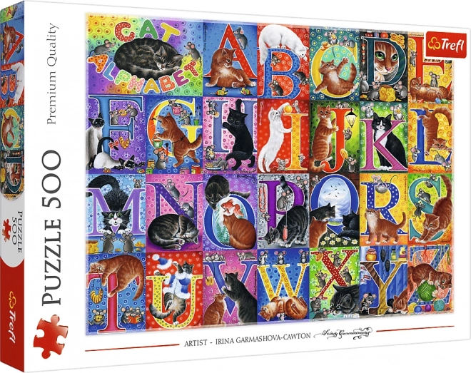 Puzzle kočičí abeceda 500 dílků