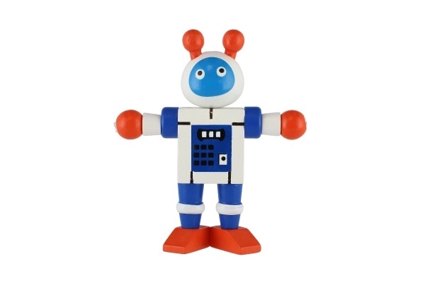 Robot dřevo 12cm od 18 měsíců - 1 kus