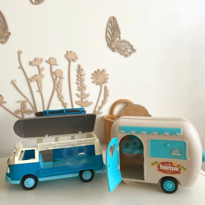 Woopie Karavan XL pro panenky Kempingová sada s přívěsem