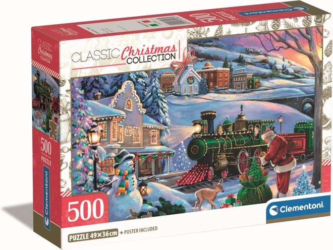 Vánoční puzzle Vánoční vlak 500 dílků