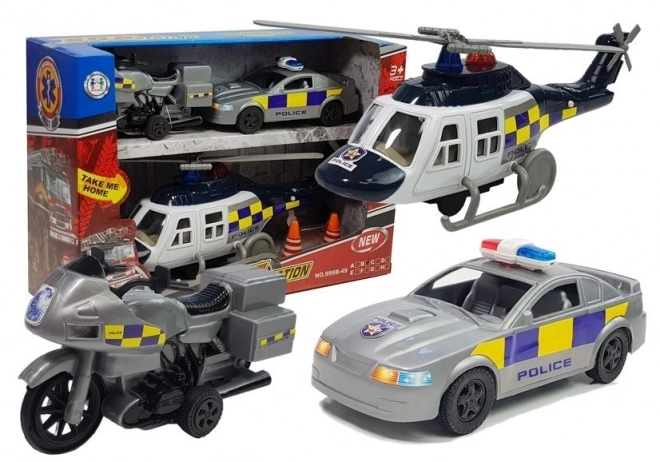 Sada policejních vozidel Světla Zvuky