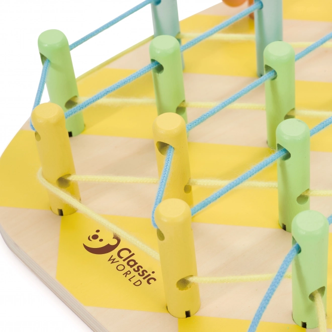 Dřevěná navlékací hračka Ananas Classic World