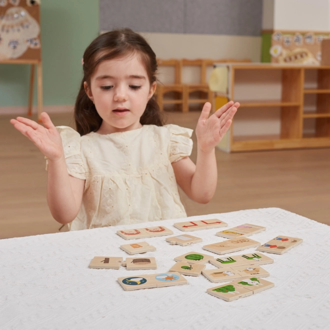 Dřevěné puzzle s protikladnými obrázky VIGA