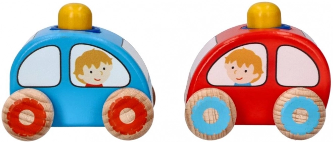 Červené auto s klaksonem