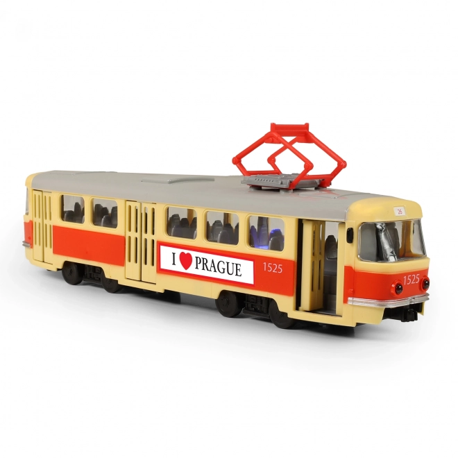 Tramvaj která hlásí zastávky česky 28 cm PRAGUE