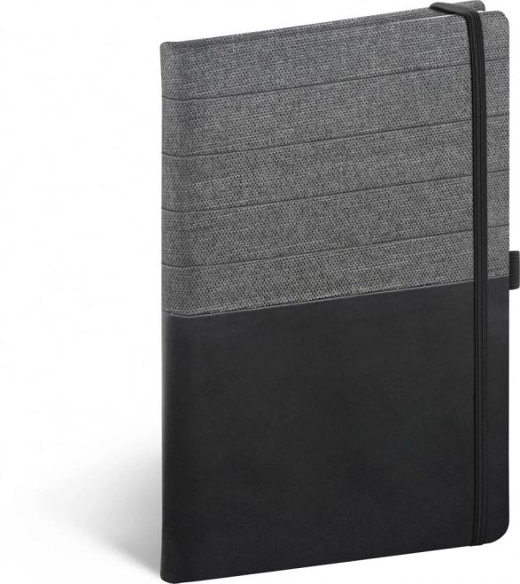 Notýsek NOTIQUE černošedý linkovaný 13 x 21 cm