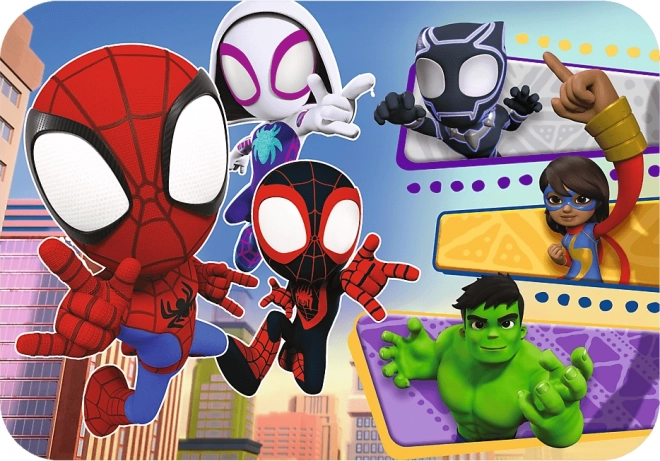 TREFL Dřevěné puzzle Spidey a jeho úžasní přátelé 24 dílků