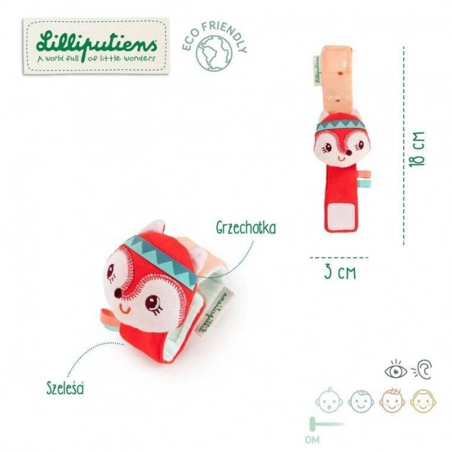 Lilliputiens - chrastící náramek -  liška Alice