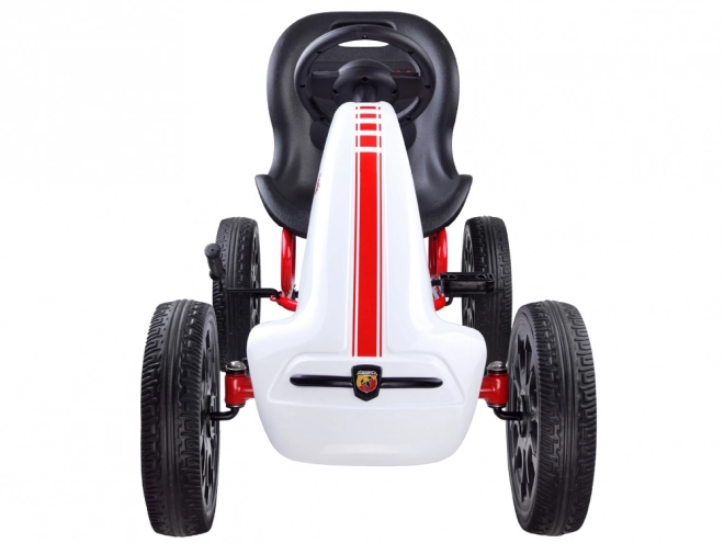 GOKART ABARTH na pedálech Velká měkká kola PA0167 – Bílá