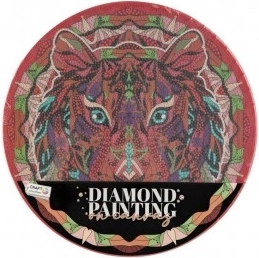 Diamantové malování Mandala Lev průměr 30 cm