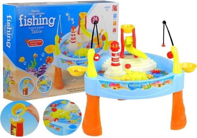 Hra Fish Catching Water Table Game Lights 25 Elem